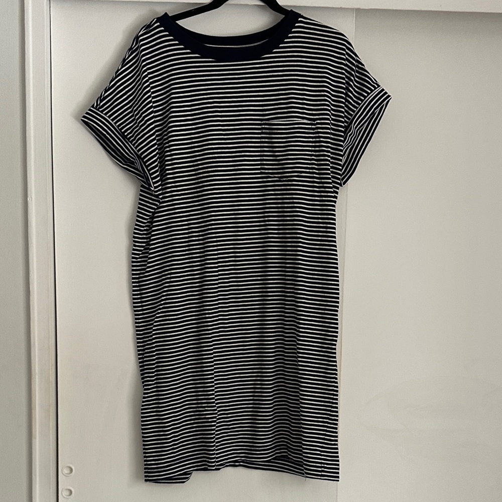 GAP Navy and White Striped Dress